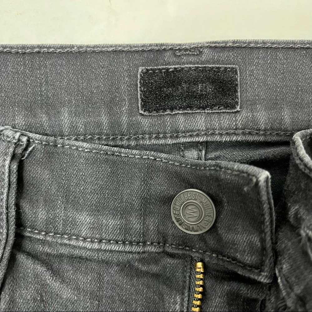 Mother The Cha Cha Fray Black Denim ‘Not Guilty’ Wash
